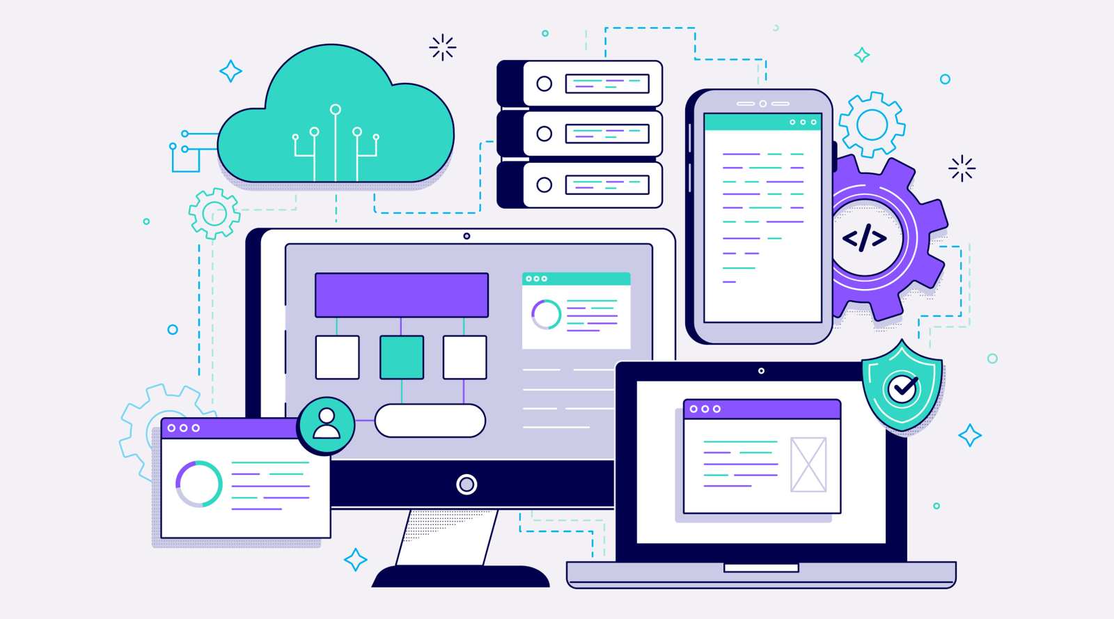 Future of Microservices Architecture illustration - blog header